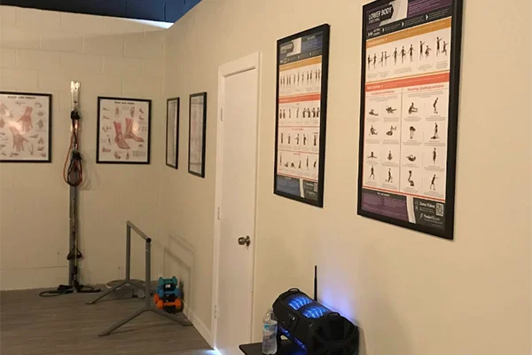 Treatment area at ChiroCare West San Antonio for chiropractic and injury rehabilitation care.