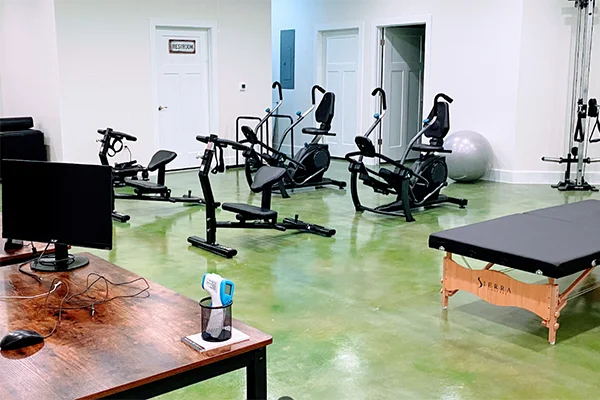 Rehab after car crash setting.